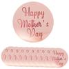 10 Pieces Happy Mother's Day Acrylic Cupcake Toppers Round Mirror Engraved Cake Topper Cupcake Decorations for Birthday Party (Rose Gold) view 1