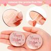 10 Pieces Happy Mother's Day Acrylic Cupcake Toppers Round Mirror Engraved Cake Topper Cupcake Decorations for Birthday Party (Rose Gold) view 2
