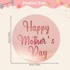 10 Pieces Happy Mother's Day Acrylic Cupcake Toppers Round Mirror Engraved Cake Topper Cupcake Decorations for Birthday Party (Rose Gold) view 3