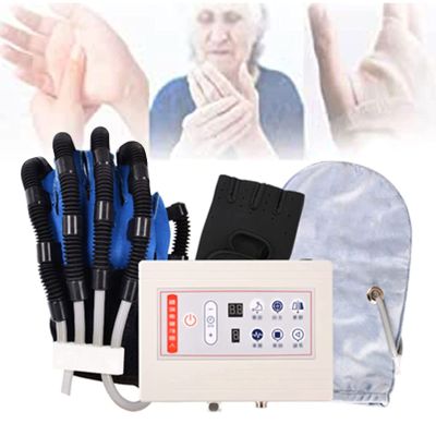 Yadlan Hemiplegia Finger Rehabilitation Trainer Robot Gloves, Rehabilitation Robot Gloves, Smart Straightening Brace Guard Protector for Patients with Hand Dysfunction(Size:Left-L)