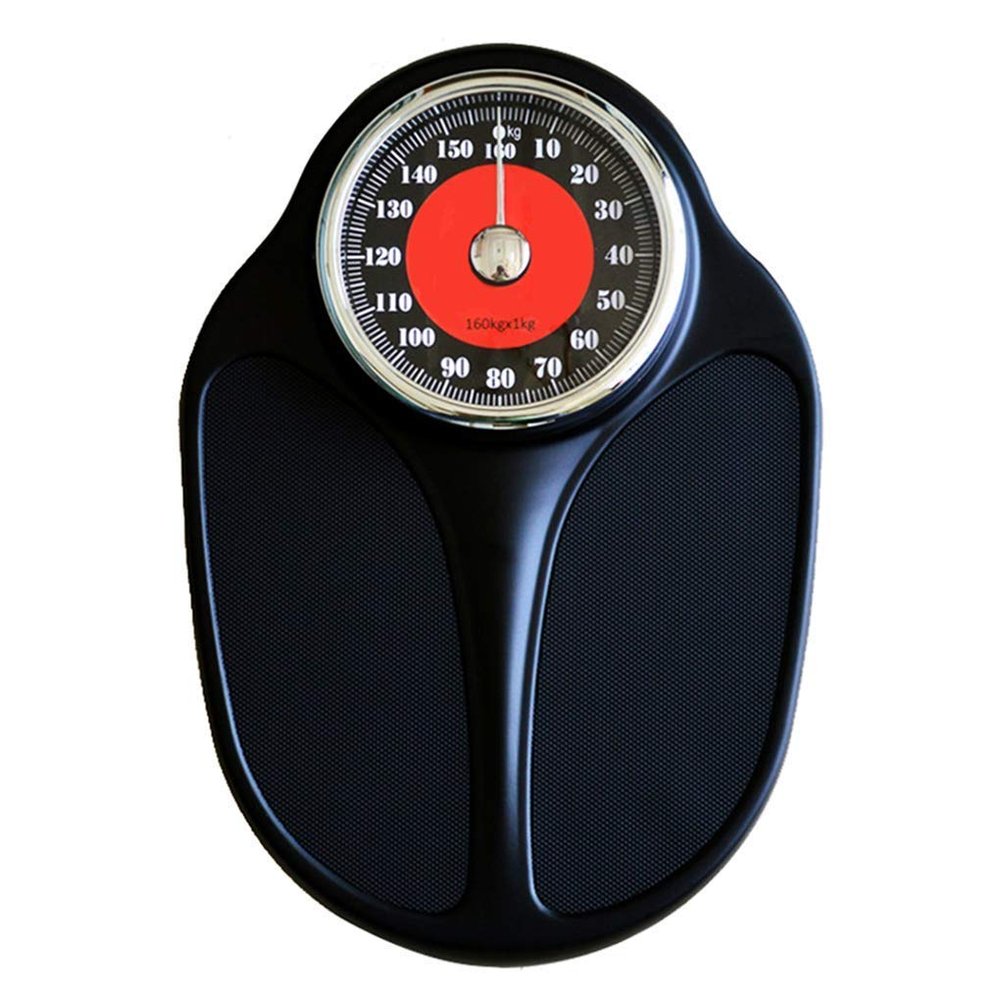 CJBHSD Rotating Dial Bathroom Scale, Precision Weight Mechanical Body Health Spring Scale, Hotel Fitness Beauty Salon Bathroom Commercial 160KG(352lb)
