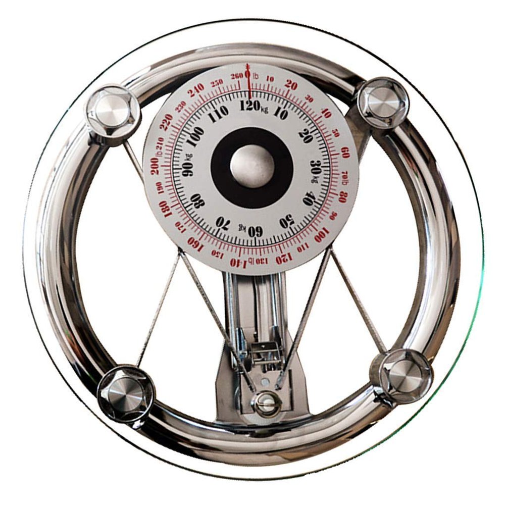 CJBHSD Doctor Style Mechanical Bathroom Scales, Accurate Weighing, Easy to Read Analogue Dial, Sturdy Metal Platform, Weigh in lbs Kg, No Batteries