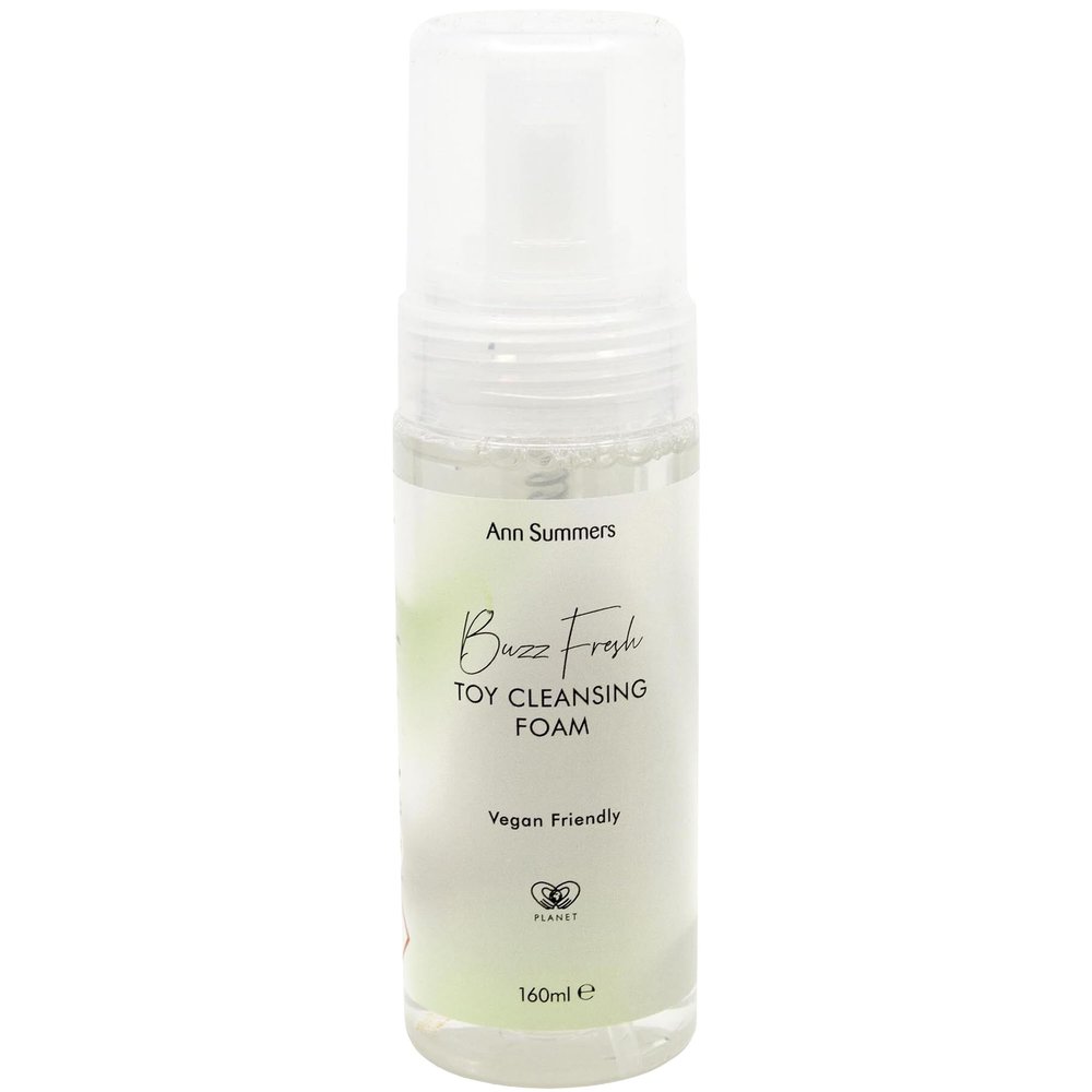 Ann Summers Buzz Fresh Toy Cleaning Foam (160ml)  Gentle, Toy-Safe & Vegan Foaming Toy Cleaner  97%+ Natural Ingredients  Recyclable Bottle  Ideal for Bedroom Hygiene & Aftercare