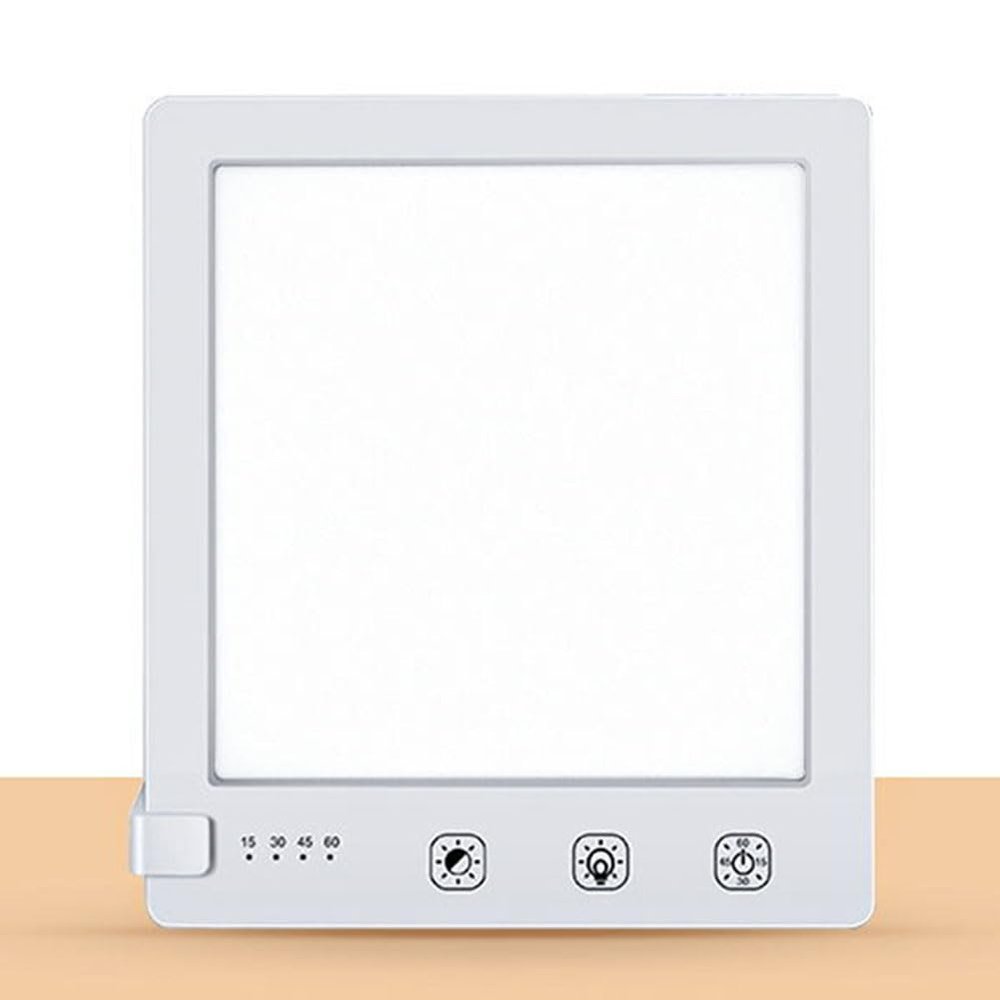 Daylight Lamp 10000 Lux, LED White and Green Light Therapy Lamp for Depression, Sun Lamp with Touch Control, Adjustable Colors, Brightness, Timer Settings, Memory Function,B