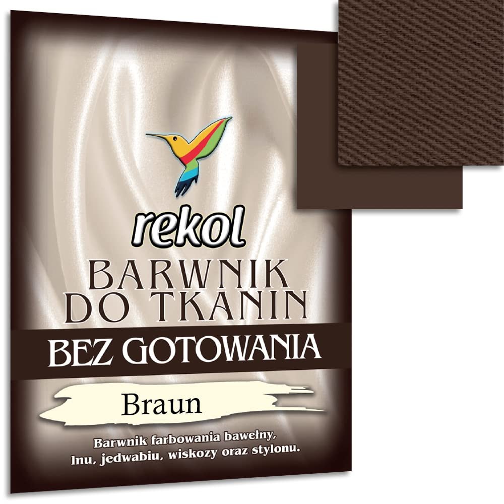 Wohnkult 15 g Textile Dye, No Boiling, Fabric Dye, Re-dyeing, 16 Selection (Brown)