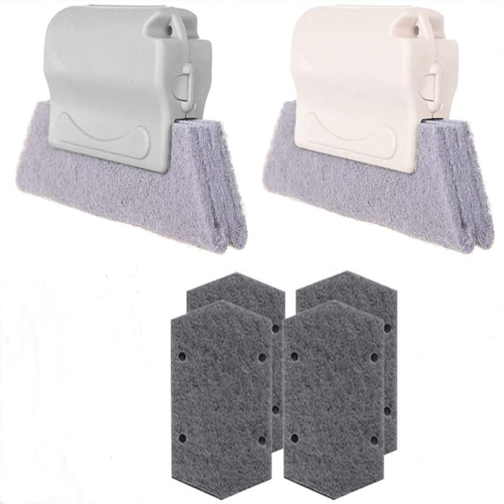 2 Pack Window Slot Cleaning Brush Sliding Crevice Track Slot Cleaning Brush for Windows and DoorsCreative Window Groove Cleaning Brush.