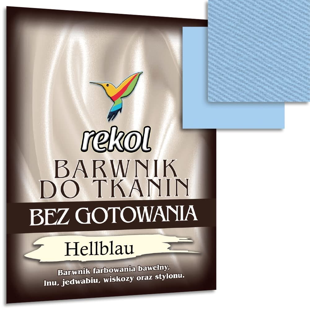 Wohnkult 15 g Textile Dye, No Boiling, Fabric Dye, Re-dyeing, 16 Selection (Light Blue)