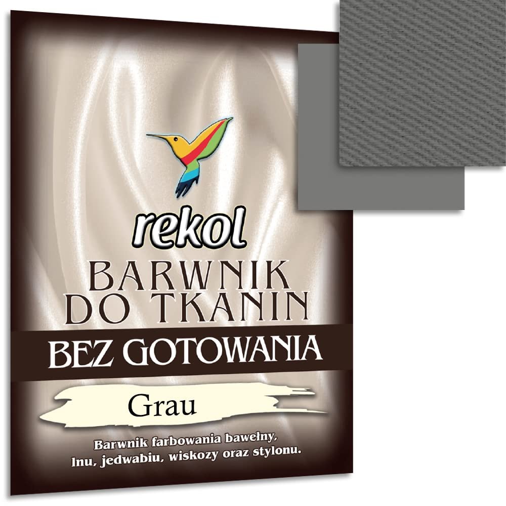 Wohnkult 15 g Textile Dye, No Boiling, Fabric Dye, Re-dyeing, 16 Selection (Grey)