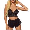 Chemises & Negligees Black Plus Size Wireless Lace Costumes Temptation Women's Clothing view 1