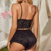 Chemises & Negligees Black Plus Size Wireless Lace Costumes Temptation Women's Clothing view 4
