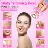 ACWOO Facial Hair Remover for Women, 2 in 1 Eyebrow Trimmer & Face Hair Removal, Painless Electric Remover for Lips Nose Face Body Peach Fuzz, Lady Shaver with 2 Eyebrow Trimmer, Built-in LED Light view 3