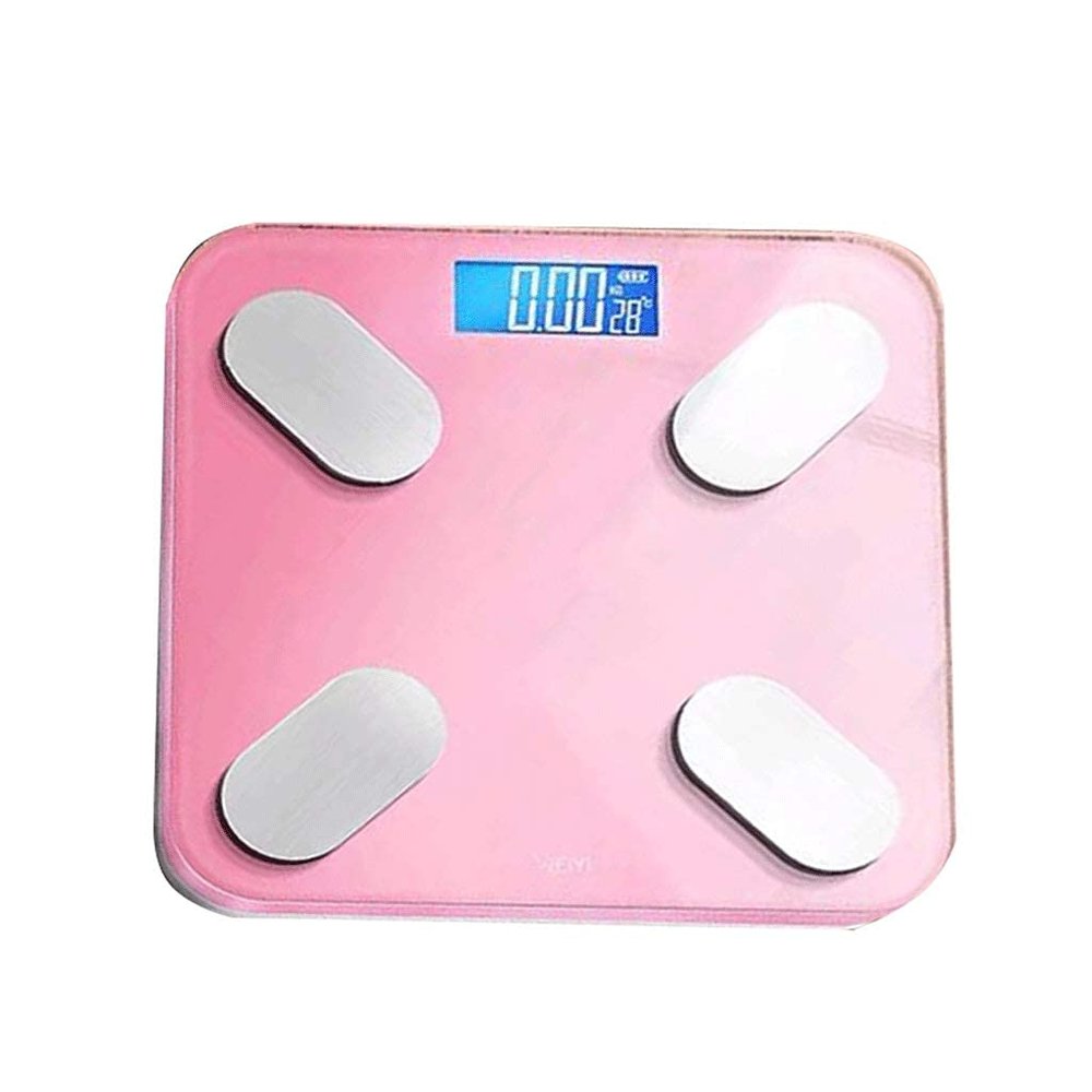 Digital Weight Scale, Accurate 0.2-180kg Home Adult Health USB Charging Weight Loss Monitoring Electronic Bathroom Scale (Color : (Pink)