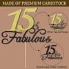 15 & Fabulous Birthday Cake Topper Black Gold Glitter Cake Topper for 15th Happy Birthday Anniversary Party Decoration Supplies view 2