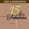 15 & Fabulous Birthday Cake Topper Black Gold Glitter Cake Topper for 15th Happy Birthday Anniversary Party Decoration Supplies view 3
