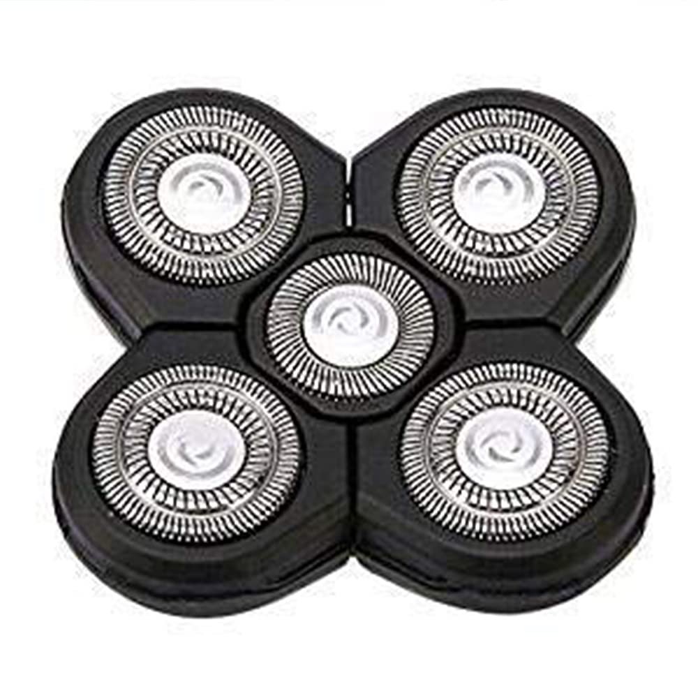 ARAINY Gold Color 5 Blade Replacement Head for Bald Head Shavers
