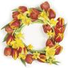 DAISY 3-Ply Flowery Tissue Paper Napkins Serviettes for Decoupage Lunch 33cm x 33cm - Pack of 20 (Red Tulips Wreath) view 1