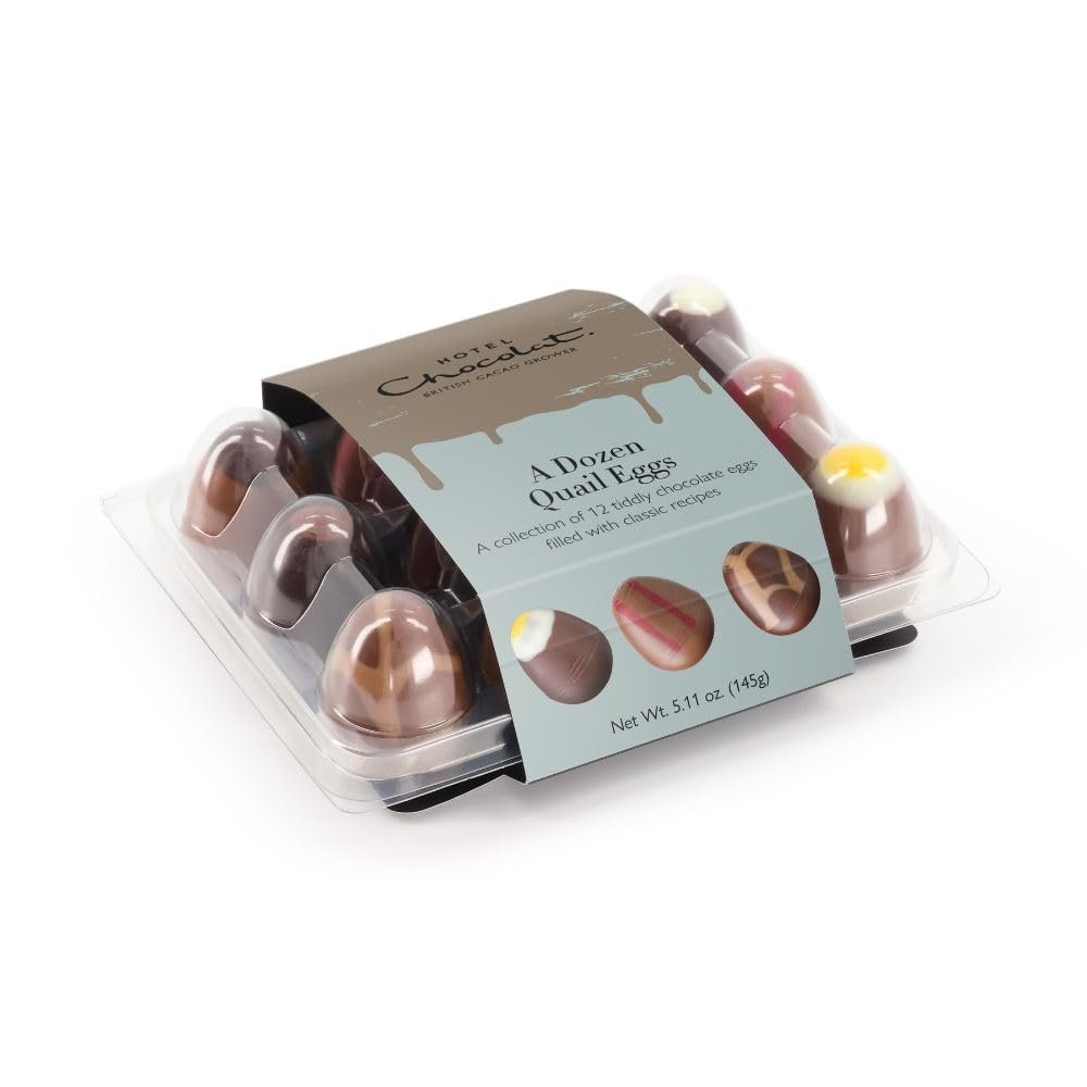 Hotel Chocolat - A Dozen Quails Eggs, 145g - 12 Tiddly Chocolate Eggs - Easter Chocolate Eggs & Gifts