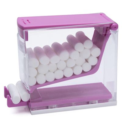 ANNWAH Dental Cotton Roll Dispenser Professional Cotton Roll Holder Organizer Hospital Home Use Cotton Roll Storage Box with Nonslip Base for Dental Lab Press-Out Type