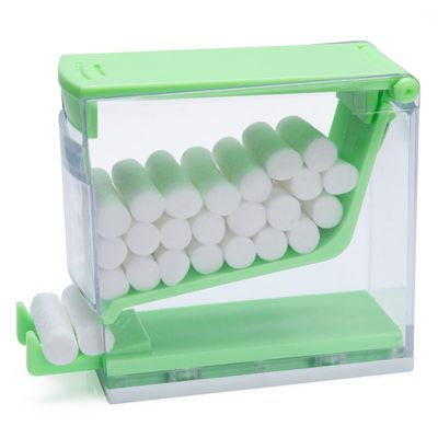 ANNWAH Dental Cotton Roll Dispenser Professional Cotton Roll Holder Organizer Hospital Home Use Cotton Roll Storage Box with Nonslip Base for Dental Lab Press-Out Type