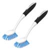 SetSail Dish Brush with Handle, 2 Pack Stiff Bristles Dish Scrubber with Built-in Scraper Dish Scrub Brushes for Cleaning Dishes, Pots and Pans, Kitchen Sink view 1