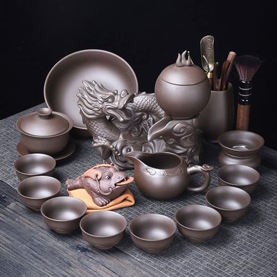 EIERFSKIOT Chinese Tea Set Tea Set For Adults Kung Fu Tea Set Service Lazy Tea Set Gift for Tea Ceremony Party Home Office Decor