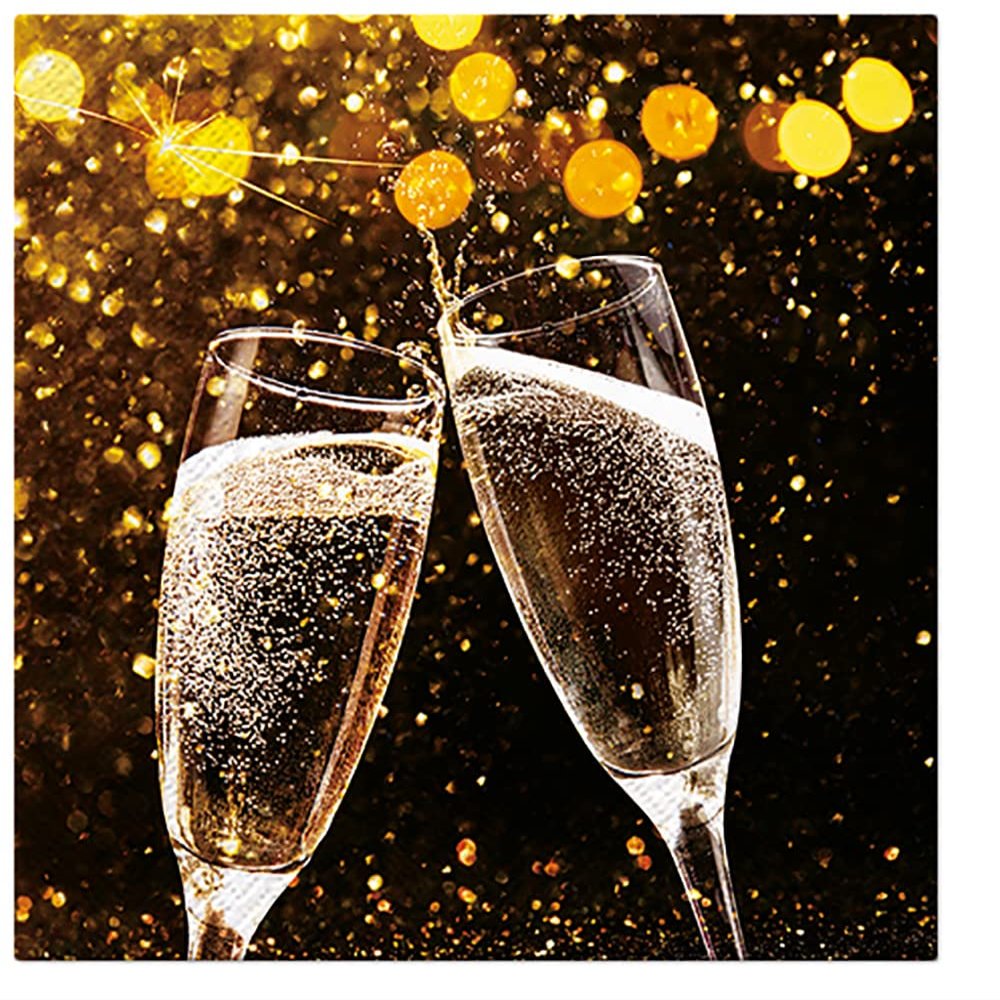 3-Ply Sparks of Celebration Decorative Party Celebration Paper Napkins Birthday Wedding Serviettes 33cm x 33cm (Pack of 20)