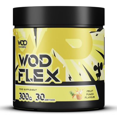 WOD Flex Supplement for Structural Support and Mobility by WOD Powders - Formulated to Support Range of Motion - Made in The UK for Functional Fitness (Fruit Punch)