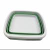 SAMMART 10L Collapsible Tub-Foldable Dish Tub-Portable Washing Basin-Space Saving Plastic Washtub (Grey/Dark Sea Green, 1) view 2