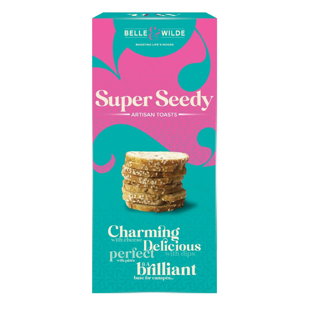 Belle & Wilde Super Seedy Artisan Toasts | Handcrafted, With No Preservatives I Suitable For Vegetarians & 100% Gluten Free | Perfect With Cheese, Dips & Pts