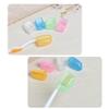 GWAWG Travel Toothbrush Cover, 15 Pcs Portable Toothbrush Heads Hygienic Protective Cap and 2 Pieces Toothpaste Squeezer view 2