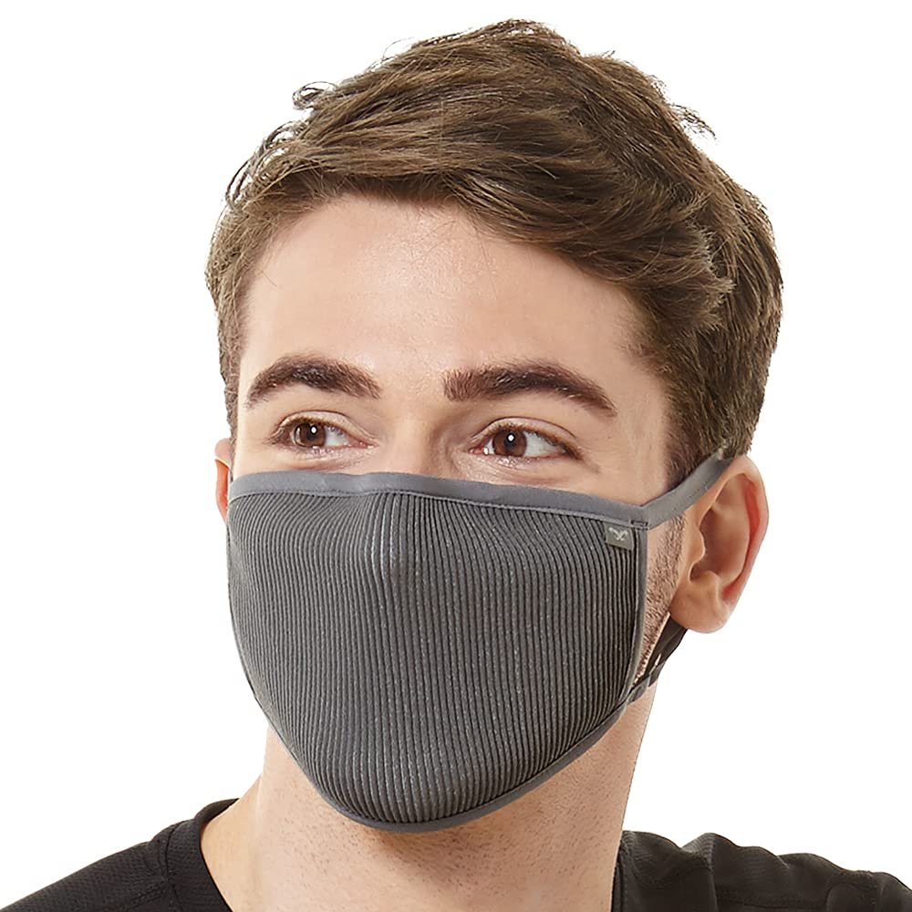 Naroo F.U Plus - Reusable Anti Dust Breathable Sports Face Mask for Men, Women & Kids (Small, Grey)