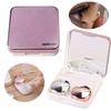  2 Pack Contact Lens Case,Travel Kit Case Easy Carry Mini Box Container Contact Lens Holder(Rose Gold&Rose Red) view 2