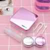  2 Pack Contact Lens Case,Travel Kit Case Easy Carry Mini Box Container Contact Lens Holder(Rose Gold&Rose Red) view 3