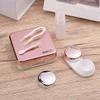  2 Pack Contact Lens Case,Travel Kit Case Easy Carry Mini Box Container Contact Lens Holder(Rose Gold&Rose Red) view 4
