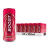 Boost Energy Drink Red Berry Flavour - 24 Pack Drinks with Caffeine, Taurine and Vitamin B | Carbonated Energy Drinks | Gluten Free Vegan Low Calorie Fizzy Drinks Multipack | 24x250ml view 1