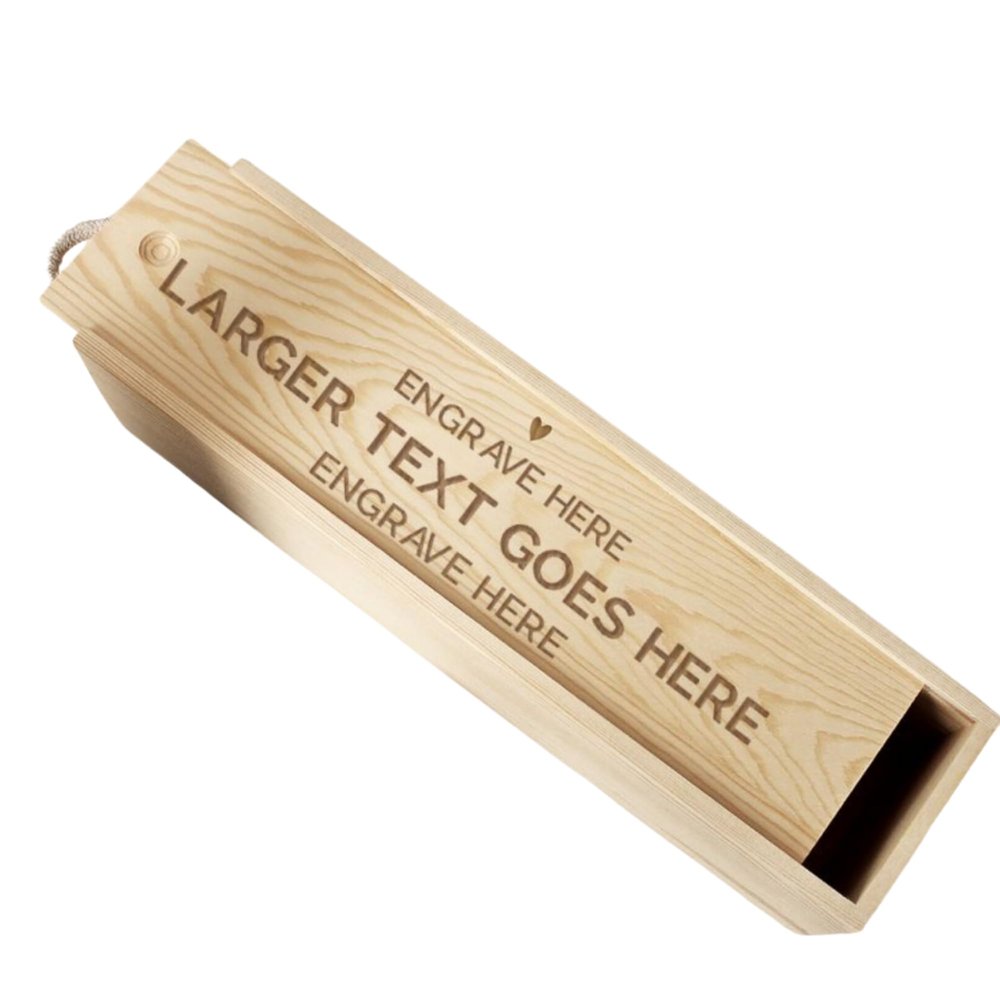 Personalised Wine Box. Engraved Wooden Bottle Box. Gift for any occasion.