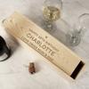 Personalised Wine Box. Engraved Wooden Bottle Box. Gift for any occasion. view 2