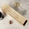 Personalised Wine Box. Engraved Wooden Bottle Box. Gift for any occasion. view 3