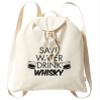 Flox Creative Organic Natural Cotton Backpack Save Water Drink Whisky