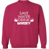 Flox Creative Adults Unisex sweatshirts Save Water Drink Whisky Pink Medium view 1