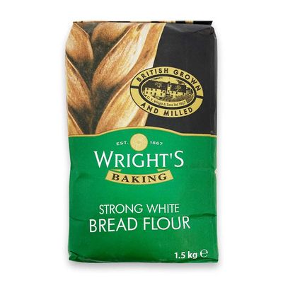 Wright's Baking Strong White Bread Flour 1.5kg (Pack of 5)