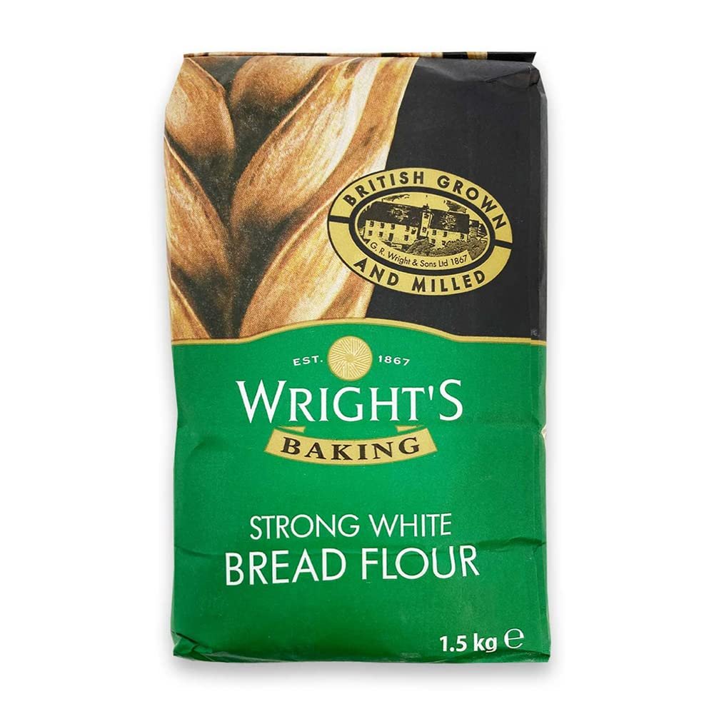 Wright's Baking Strong White Bread Flour 1.5kg (Pack of 5)