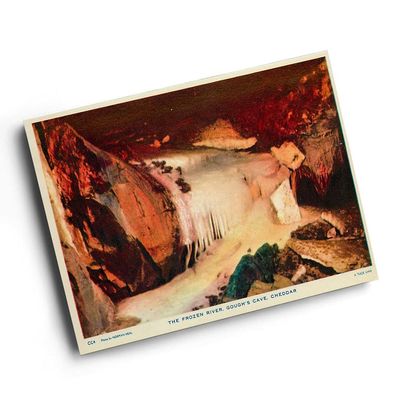 A6 PRINT - Vintage Somerset - The Frozen River, Gough's Cave, Cheddar
