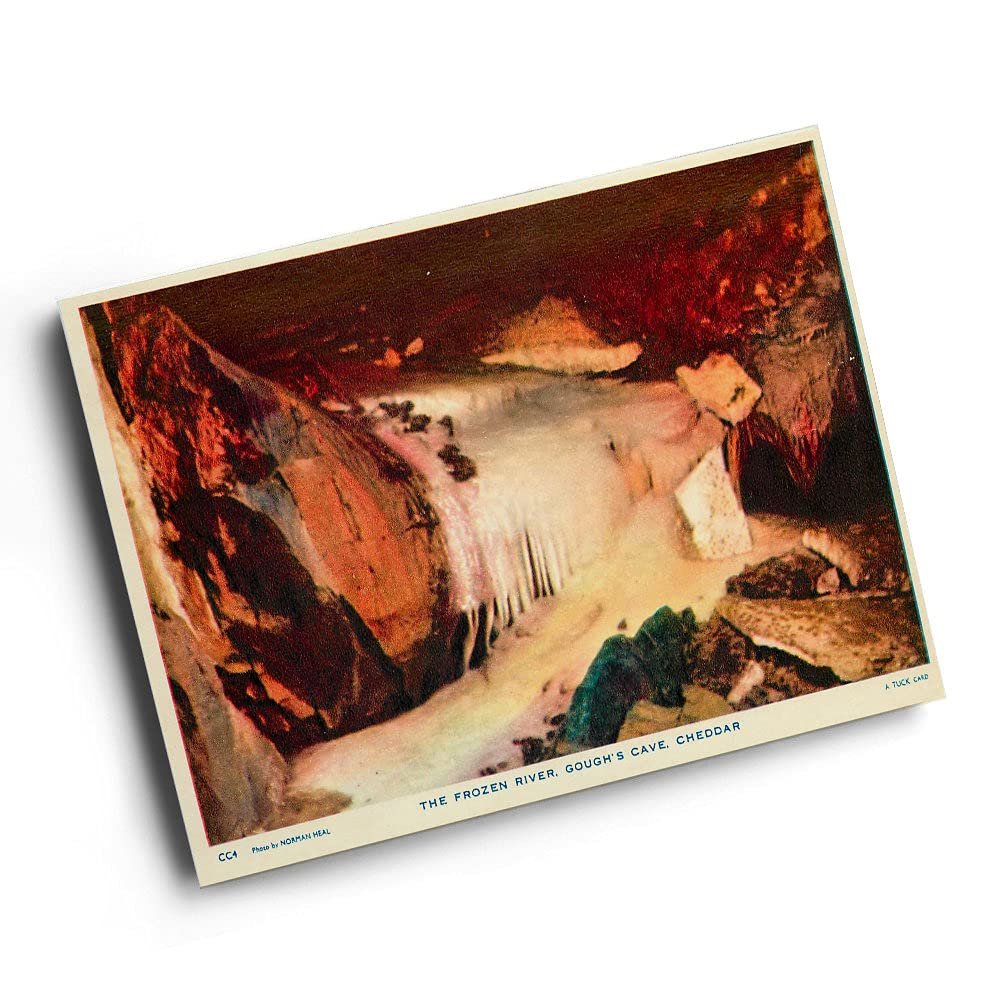A6 PRINT - Vintage Somerset - The Frozen River, Gough's Cave, Cheddar