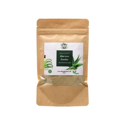 Clean Organic Aleovera Powder - Aloe barbadensis Miller -100% Pure and Natural (100)