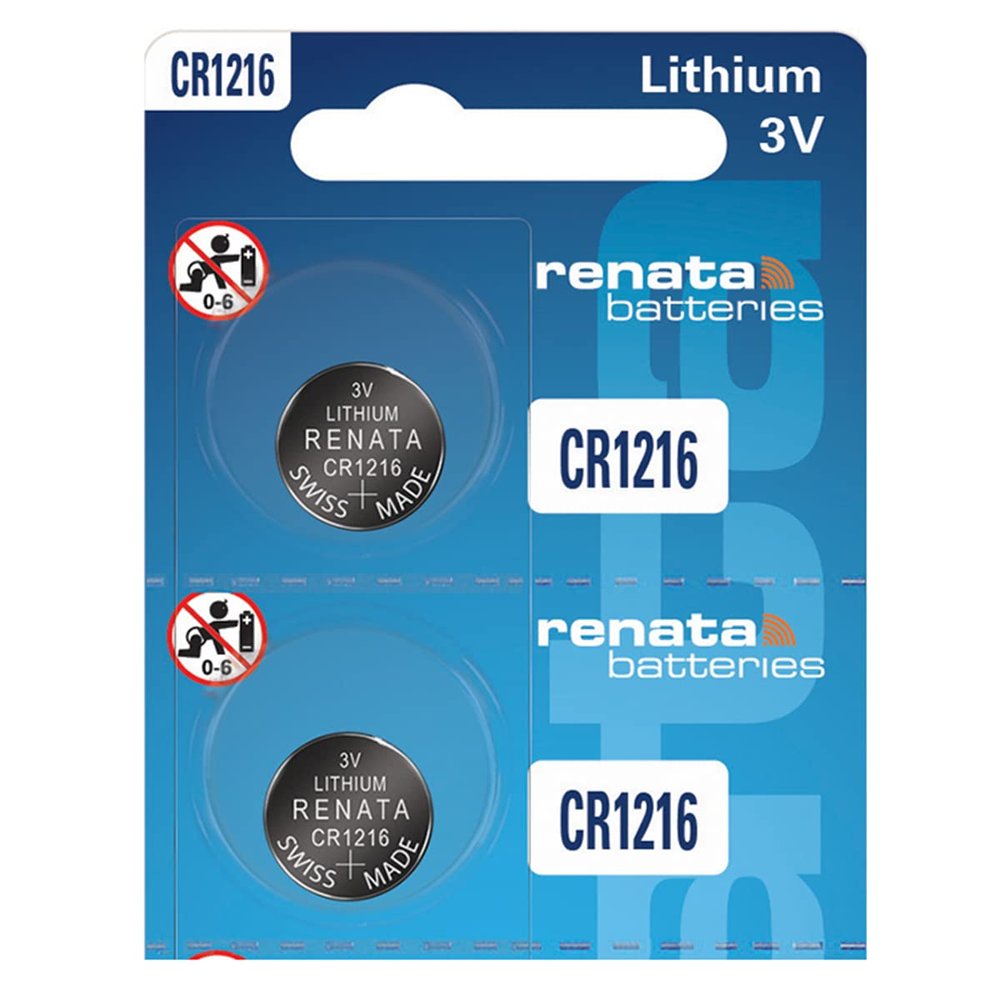 Renata CR1216 Batteries - 3V Lithium Coin Cell 1216 Battery (2 Count)