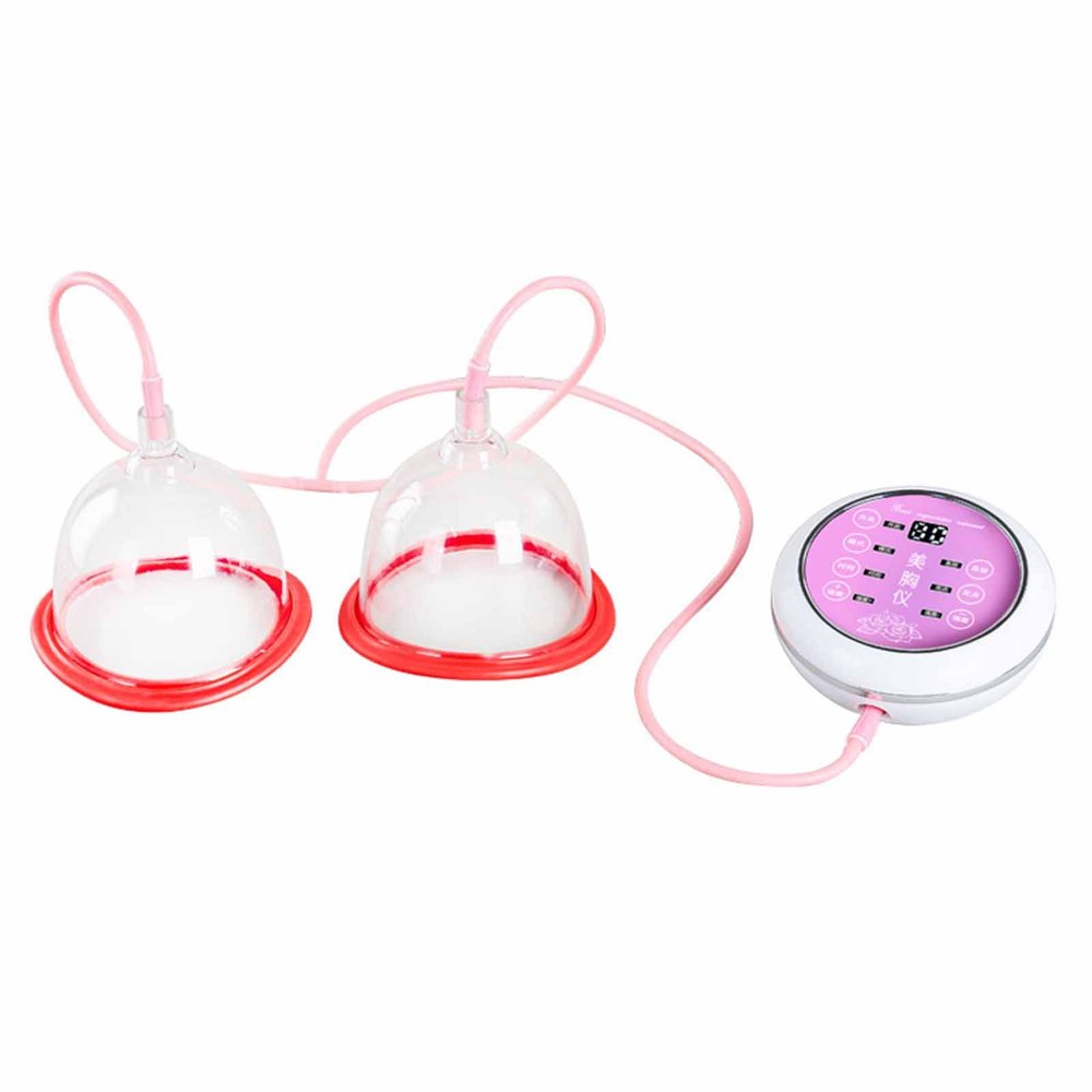 XJZHANG Breast Massager Cup, Chest Beauty Enlargement Massager Electric Micro Current Breast Massager Vacuum Cup Therapy Breast Massage Machine