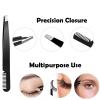 Eyebrow Razor Kit, 4 in 1 Professional Eyebrow Grooming Set for Women and Men, Including Eyebrow Razor Trimmer, Tweezer, Scissor, Eyelashes Roller, Storage Bag view 4