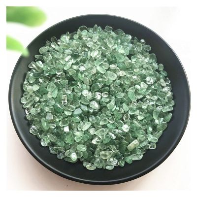 SHITOU2231 50g Natural Polished Green Strawberry Gravel Quartz Tumbled Gemstones Crystal Stone Natural Stones And Minerals Healing Stones (Size : 2-4mm)