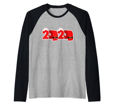 2020 Toilet Paper Christmas Tee Funny 2020 Xmas Raglan Baseball Tee